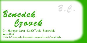 benedek czovek business card